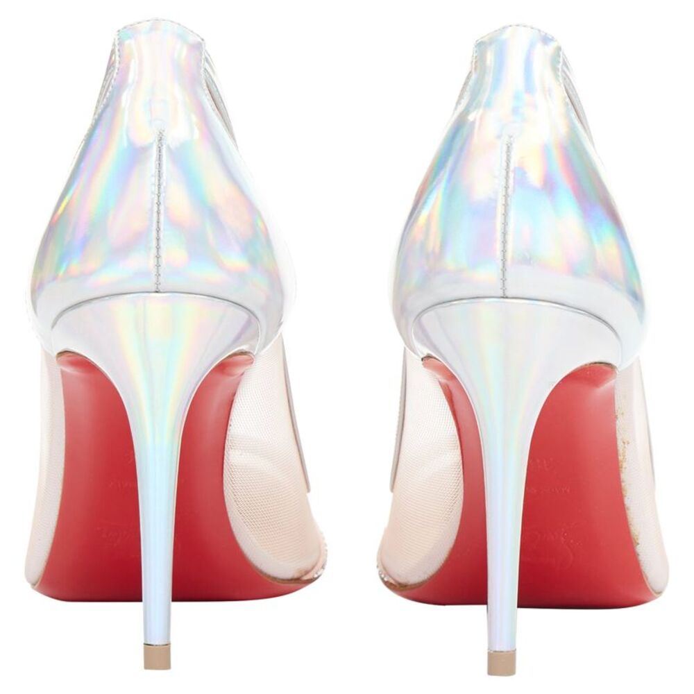 Christian Louboutin Galavati Strass silver iridescent mesh crystal heels - Picture 5 of 10